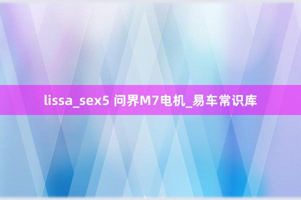 lissa_sex5 问界M7电机_易车常识库