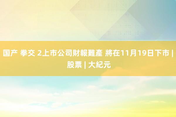 国产 拳交 2上市公司財報難產 將在11月19日下市 | 股票 | 大紀元